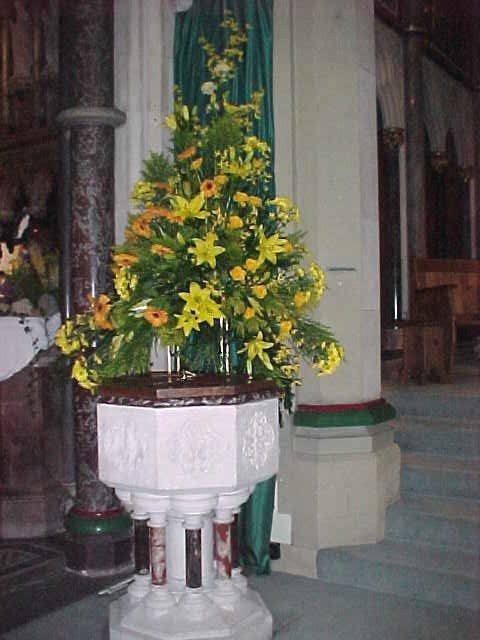 Baptismal font display