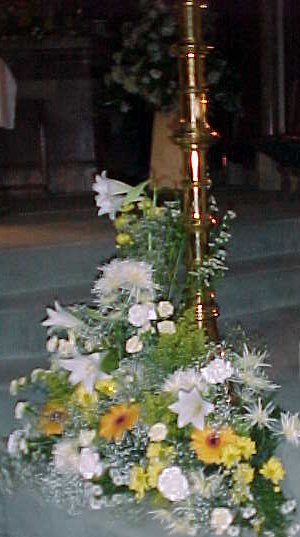 Paschal candle-holder display