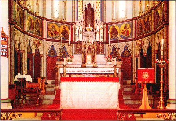 Sanctuary with original rails and altar.