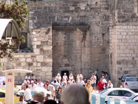 VH sabbatical Sep09 - The Church of the Nativity in Bethlehem from across the square.