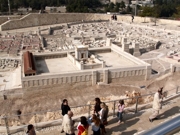 1 in 50 model of Jerusalem during the Second Temple Period (the time of Jesus)