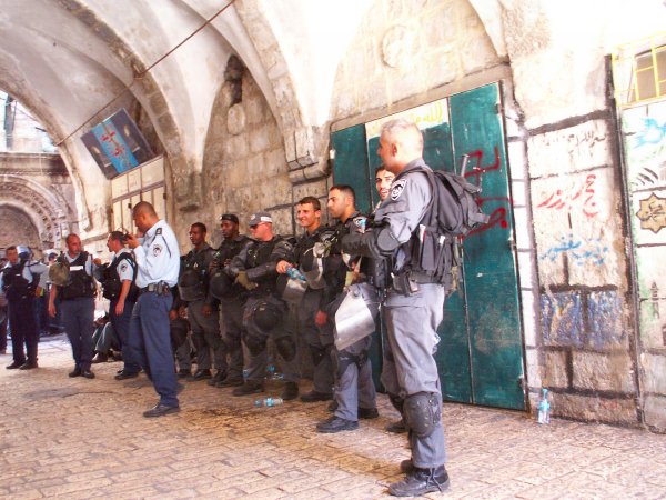 A disturbance near the 'Temple Mount'