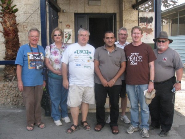 Visiting the Dheisheh Refugee Camp in the West Bank: shown around by one of the Education Team:
Shadi (centre) Visiting the Dheisheh Refugee Camp in the West Bank: shown around by one of the Education Team: