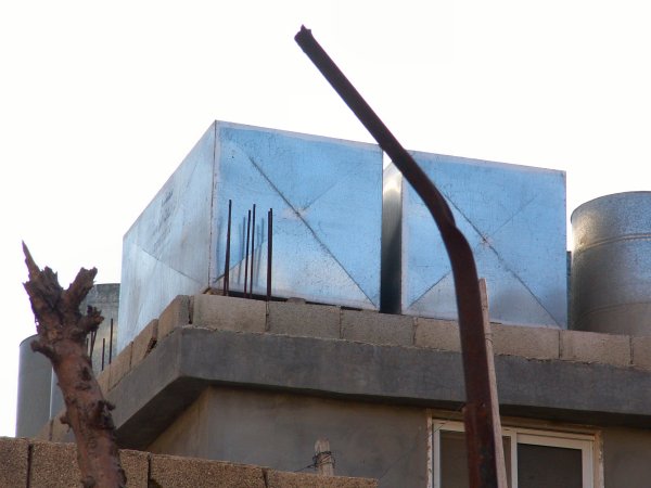 Large tanks to store water as (we were told but have not confirmed)